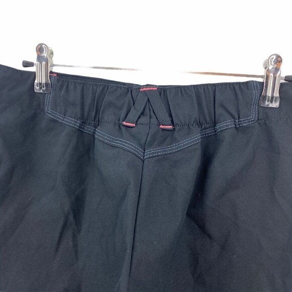 Nike Small Athletic Shorts Black Pink Roll Tab Cuff Womens Outdoors Pockets - Picture 8 of 8